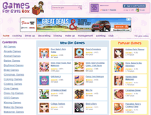 Tablet Screenshot of gamesforgirlsbox.com